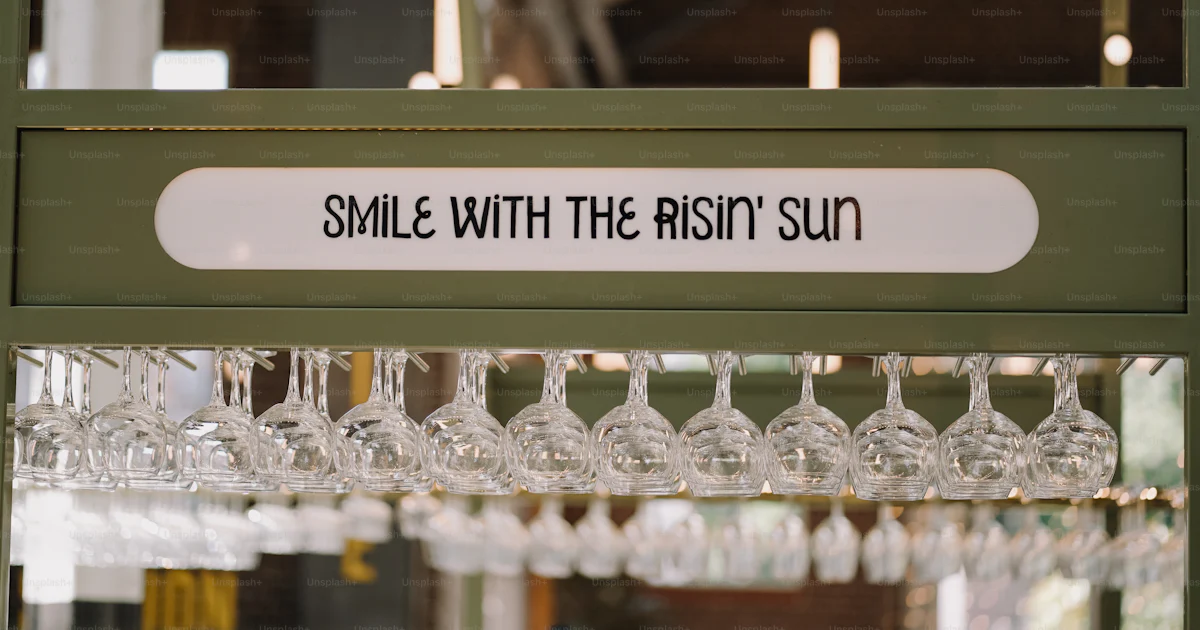 A sign that says smile with the rising sun photo – Interior design ...