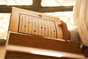 a person holding a book in their hands