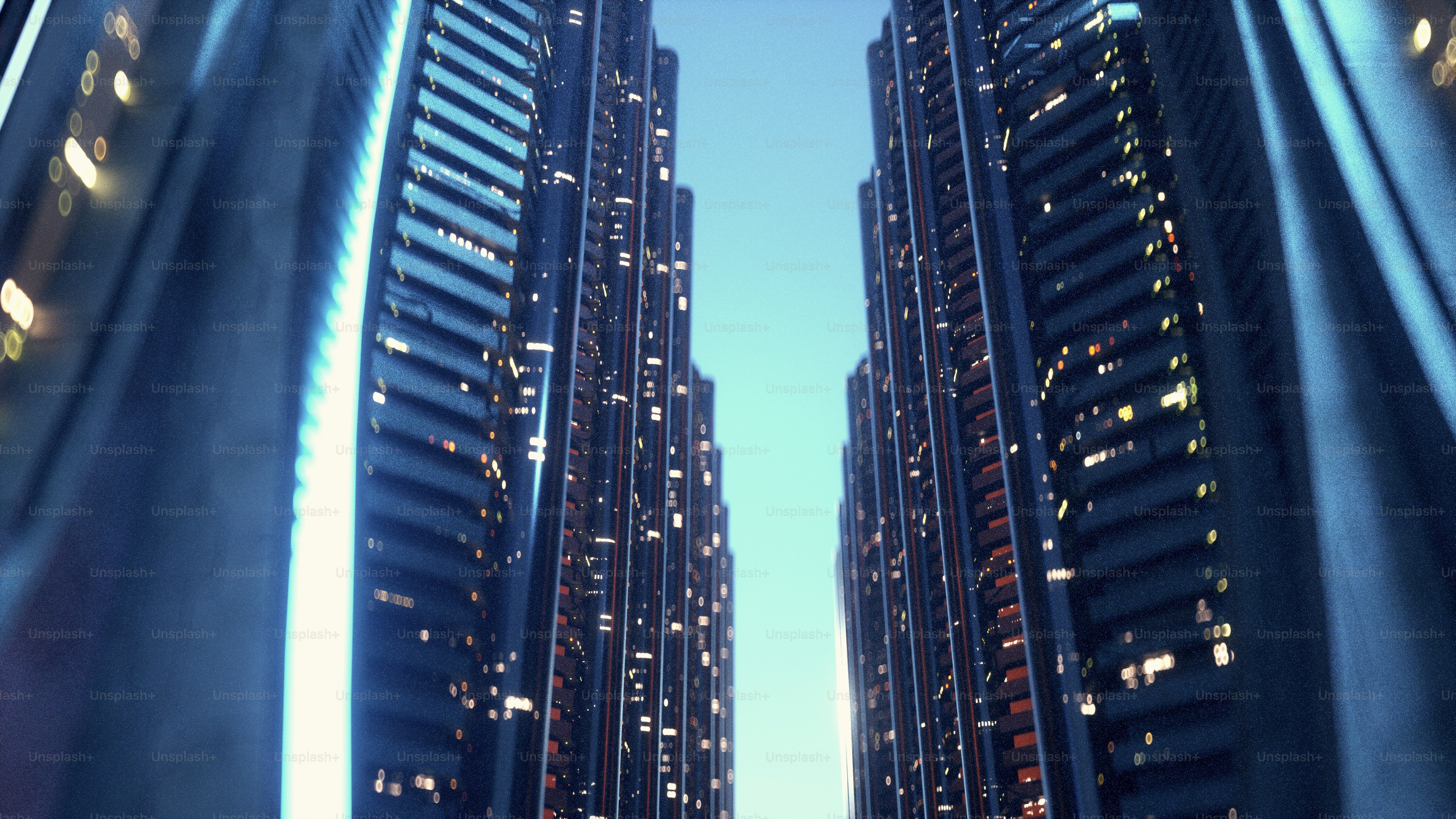 un paio di edifici alti seduti uno accanto all'altro