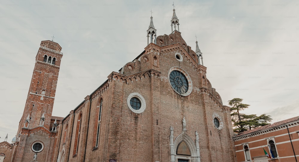 a large building with a clock on the front of it