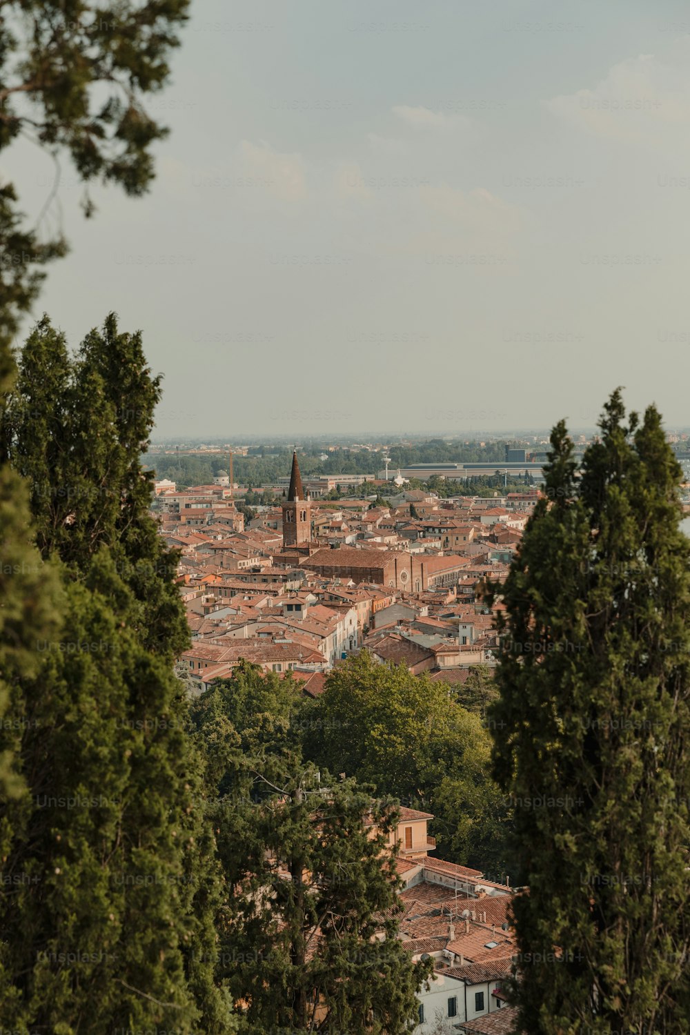 a view of a city from a distance