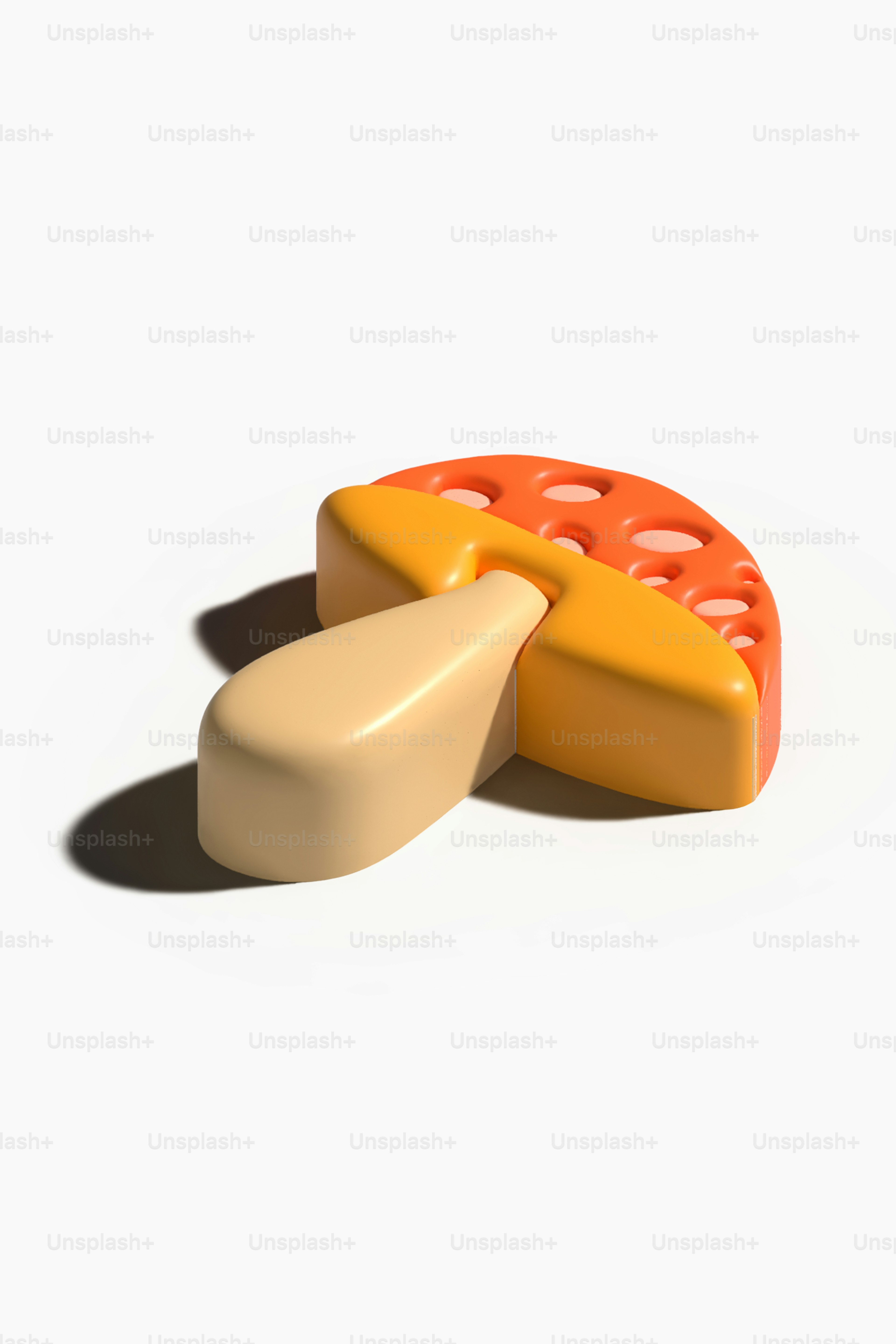 白い背景にチーズとチーズ