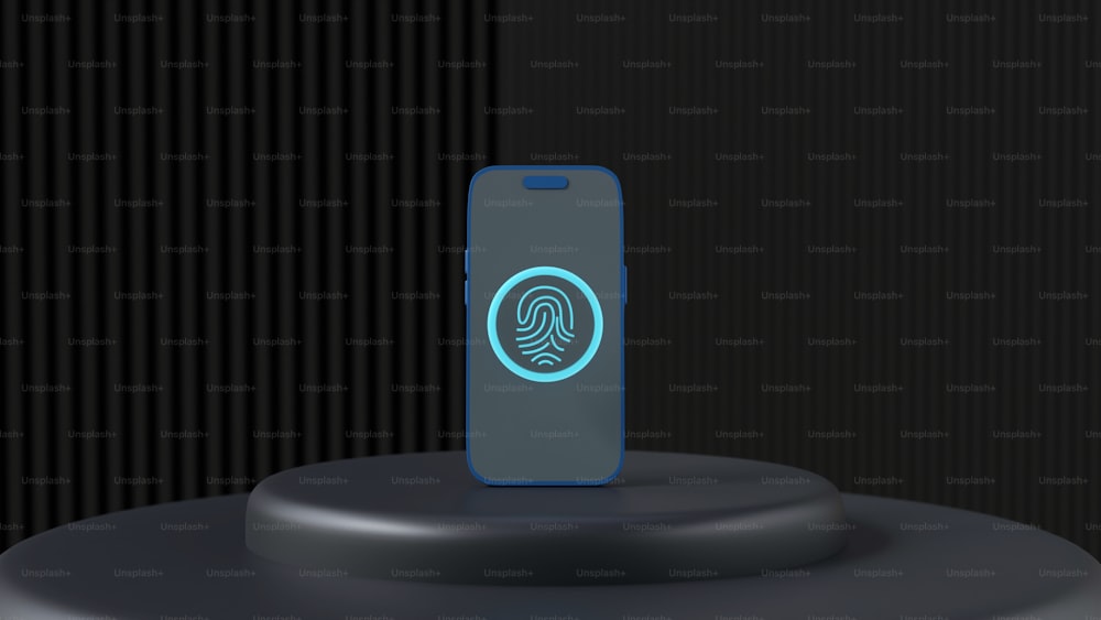 a cell phone with a fingerprint on it