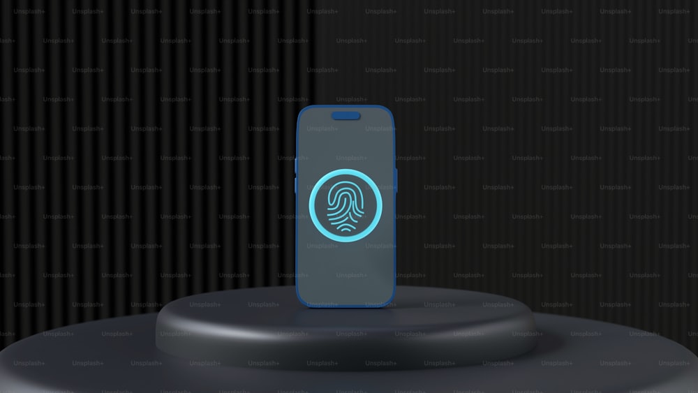 un telefono cellulare con un'impronta digitale su di esso