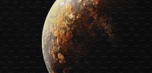Un primer plano de la superficie de un planeta