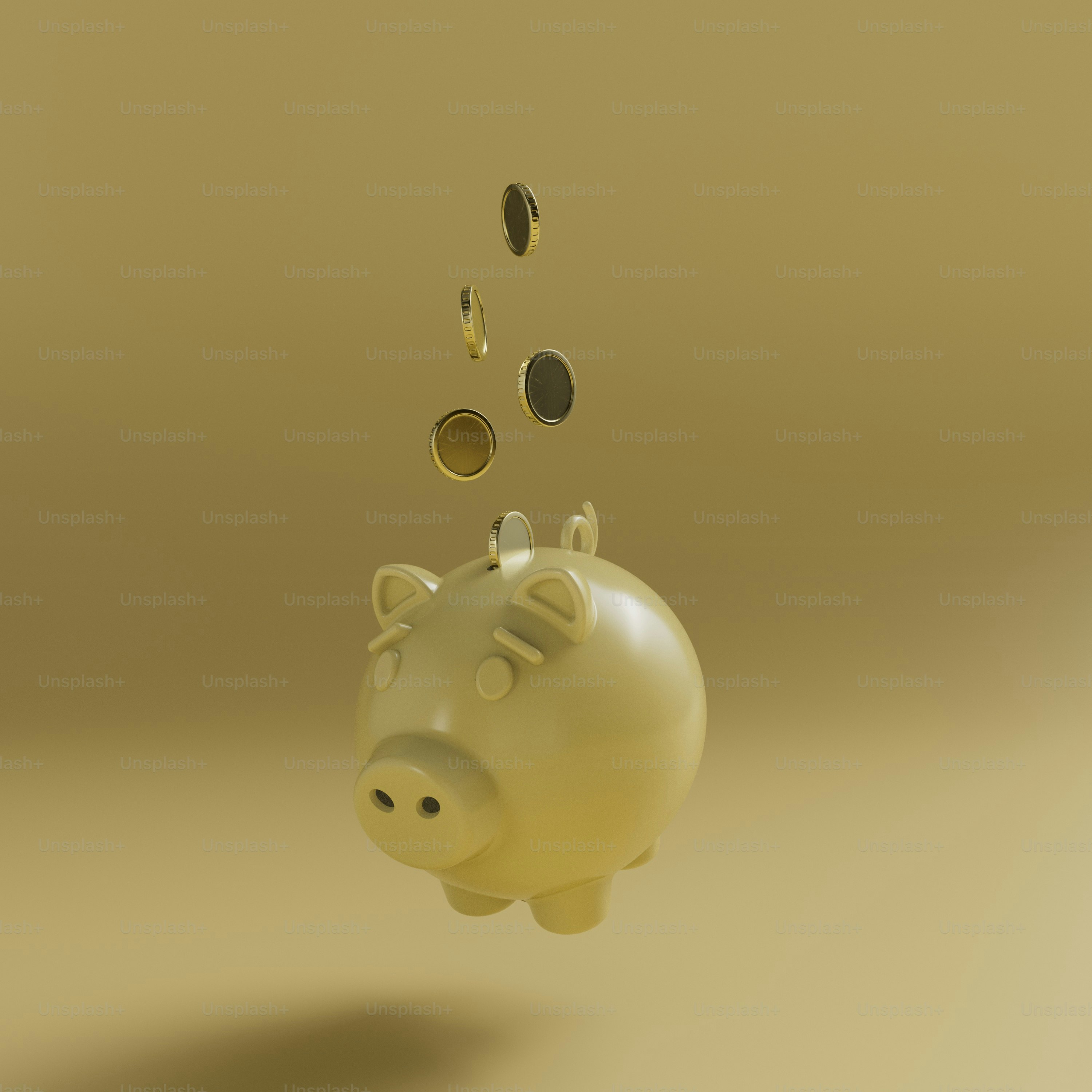 Yellow piggy bank