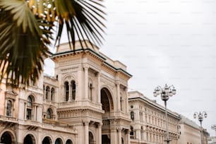 a large building with a clock on the top of it