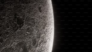 uma visão de perto da lua do espaço