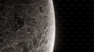 a close up view of the moon from space