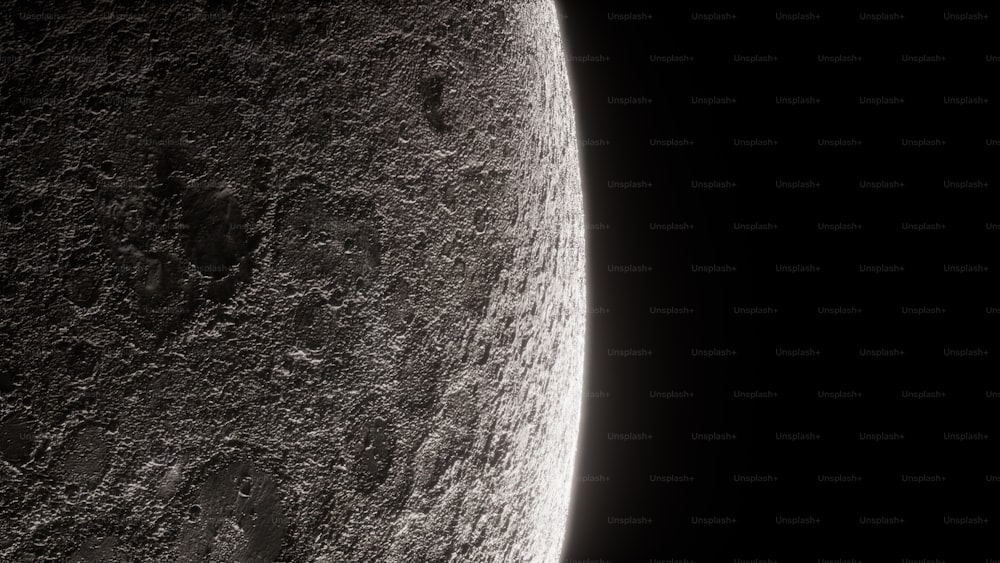 uma visão de perto da lua do espaço