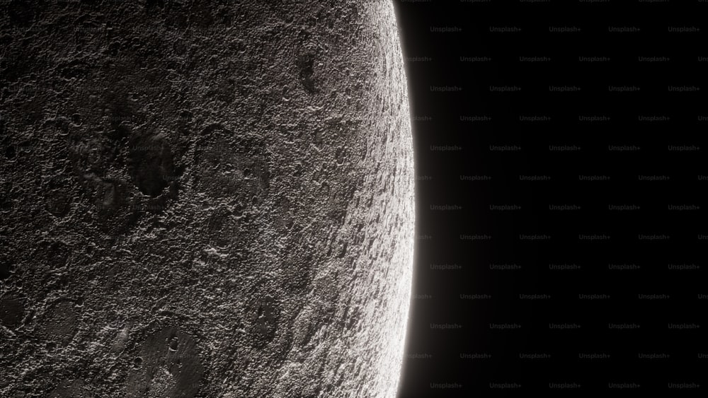a close up view of the moon from space