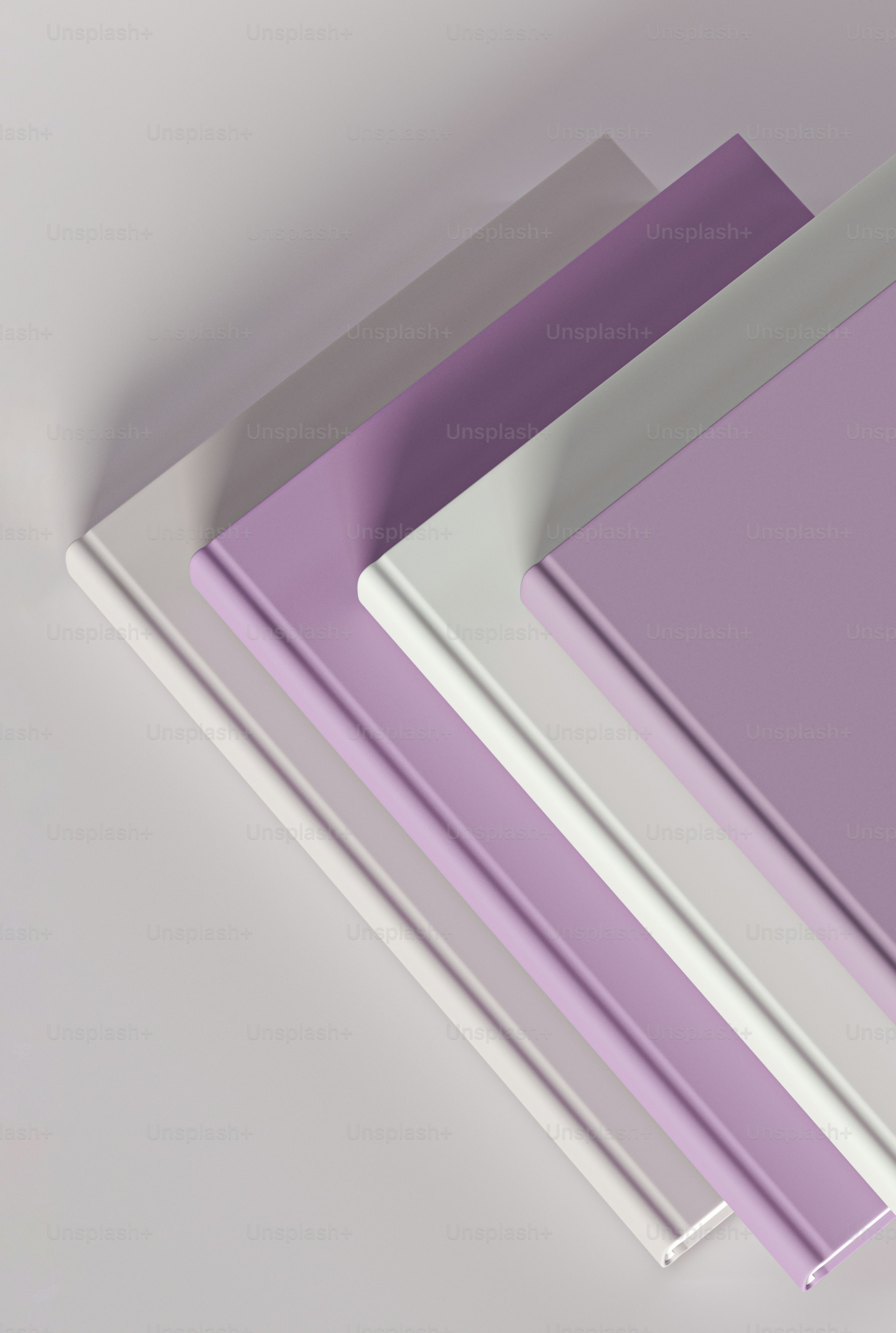 a close up of a purple and white object
