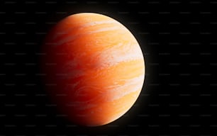 um planeta vermelho com um fundo preto