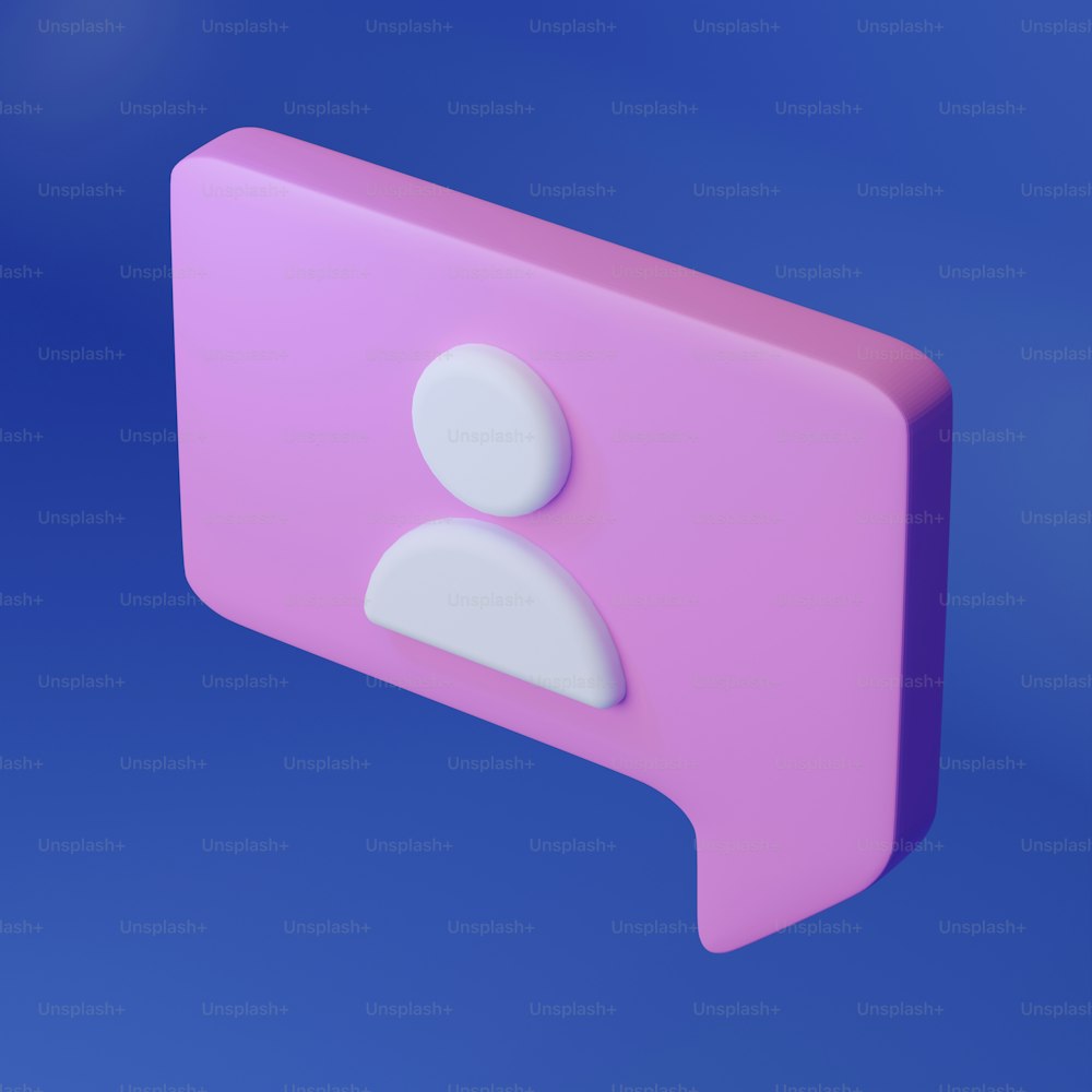 a pink object with a white person on it