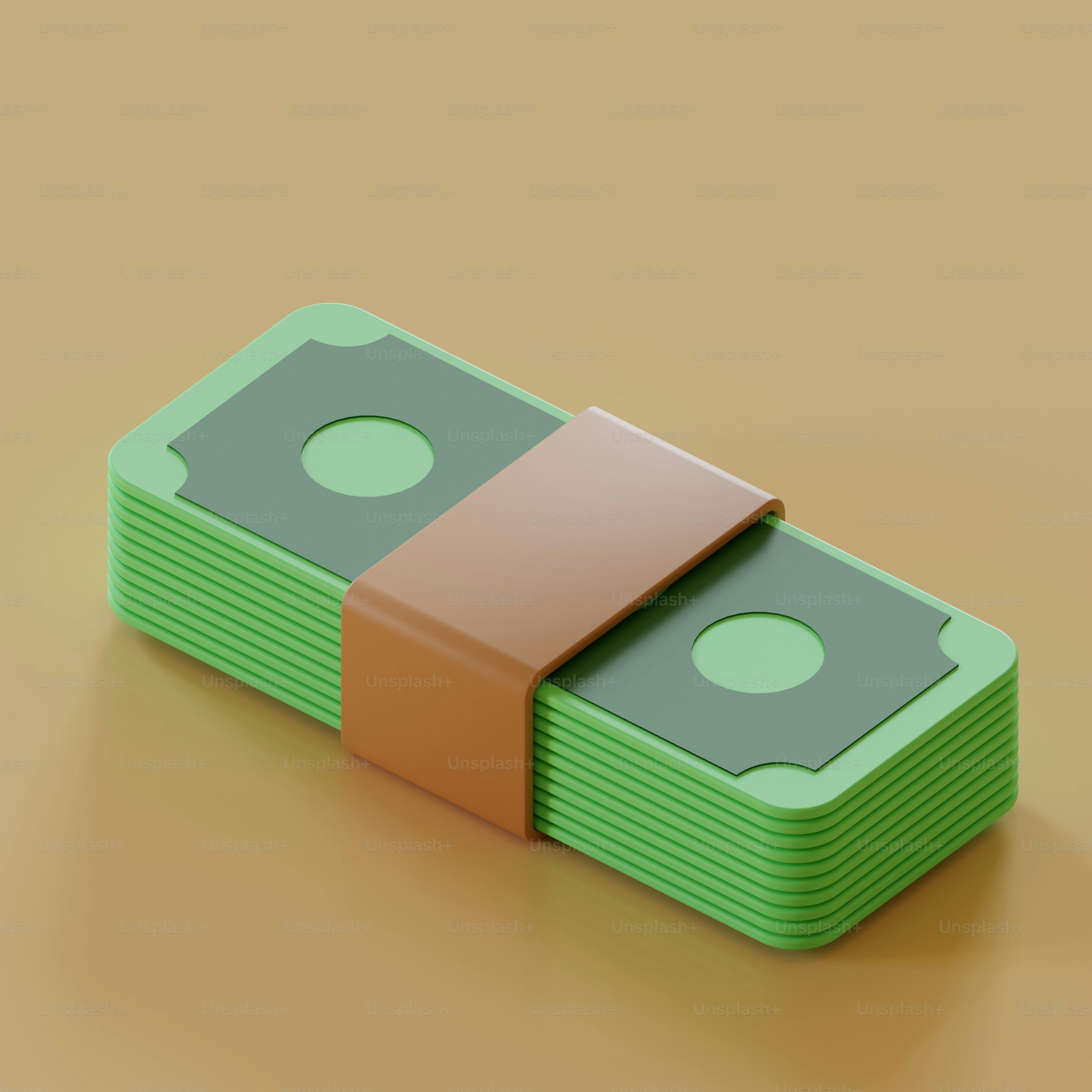 a stack of money sitting on top of a table