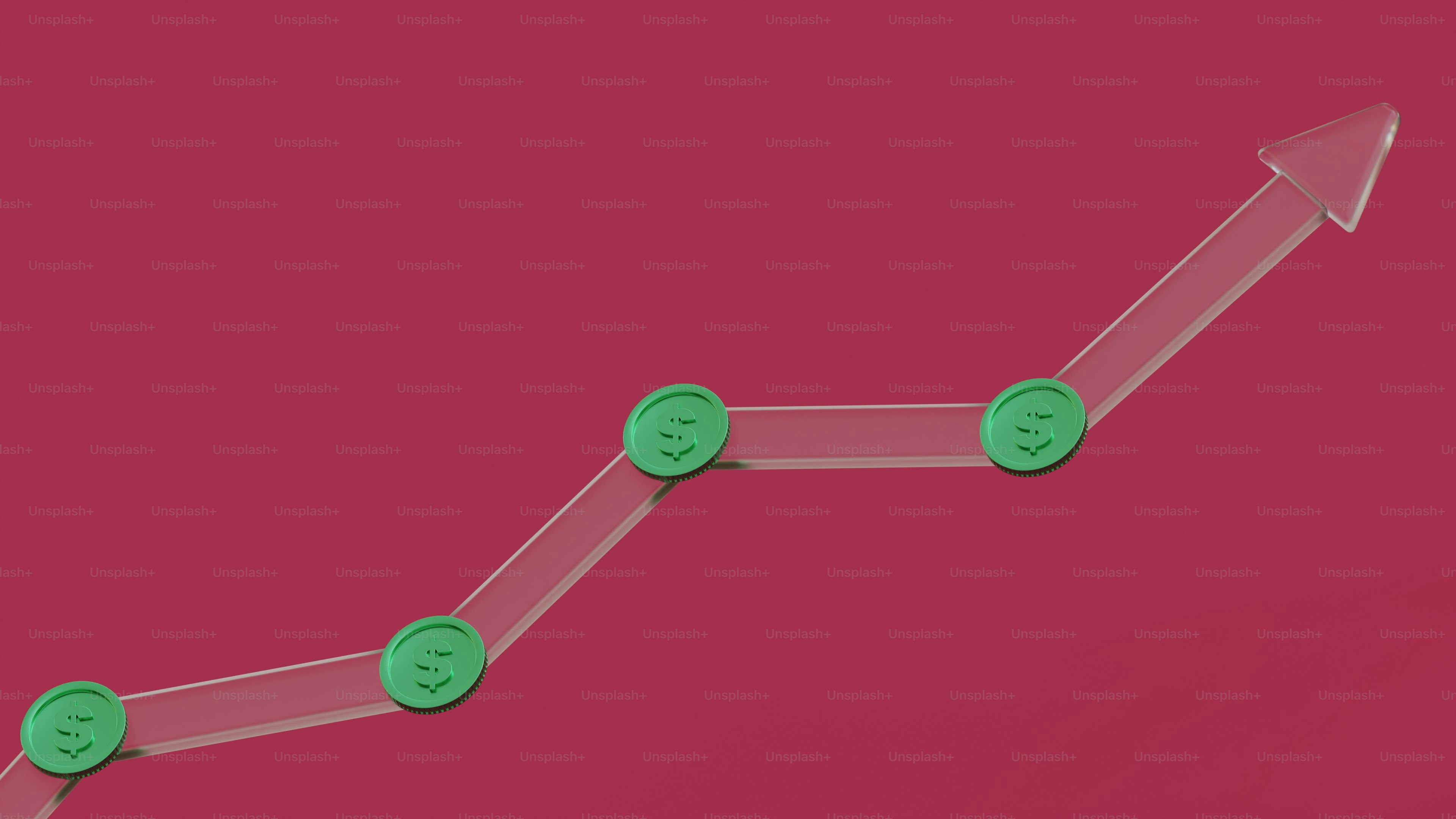 a line graph with dollar signs going down