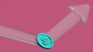 a close up of a metal object on a pink background