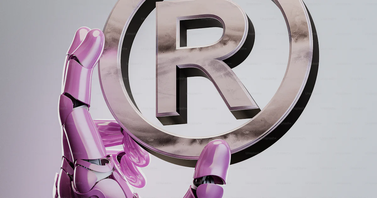 Letra R Robo Foto Um robô segurando um sinal com a letra r sobre ele – Imagem de ...