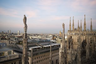 a view of a city from the top of a building