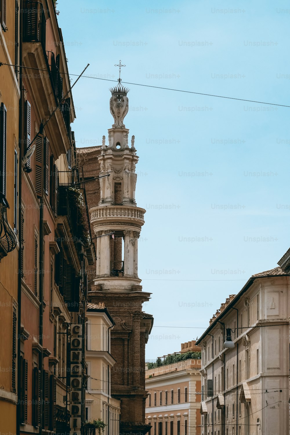 a clock tower on the side of a building