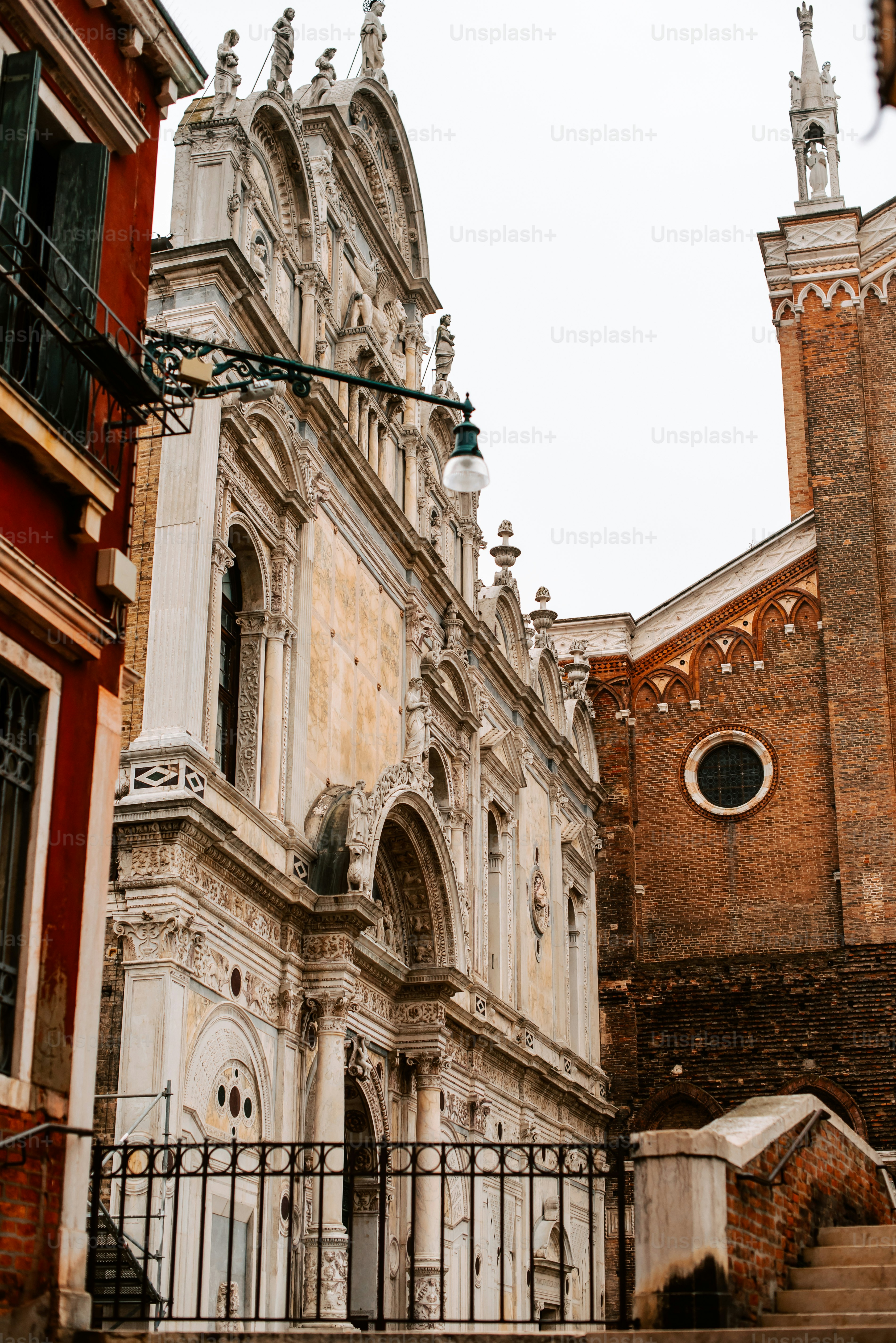 a tall building with a clock on it's side
