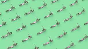 a lot of tiny scissors on a green background