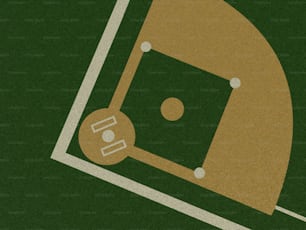 un campo de béisbol con un bate y una pelota