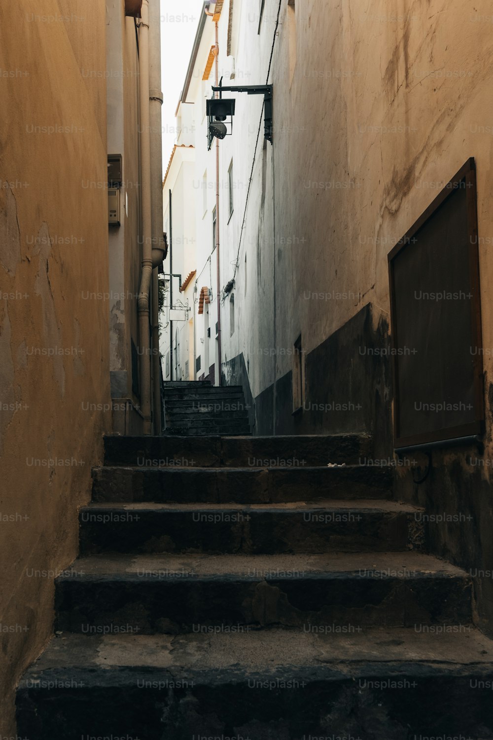 a set of stairs leading up to a building