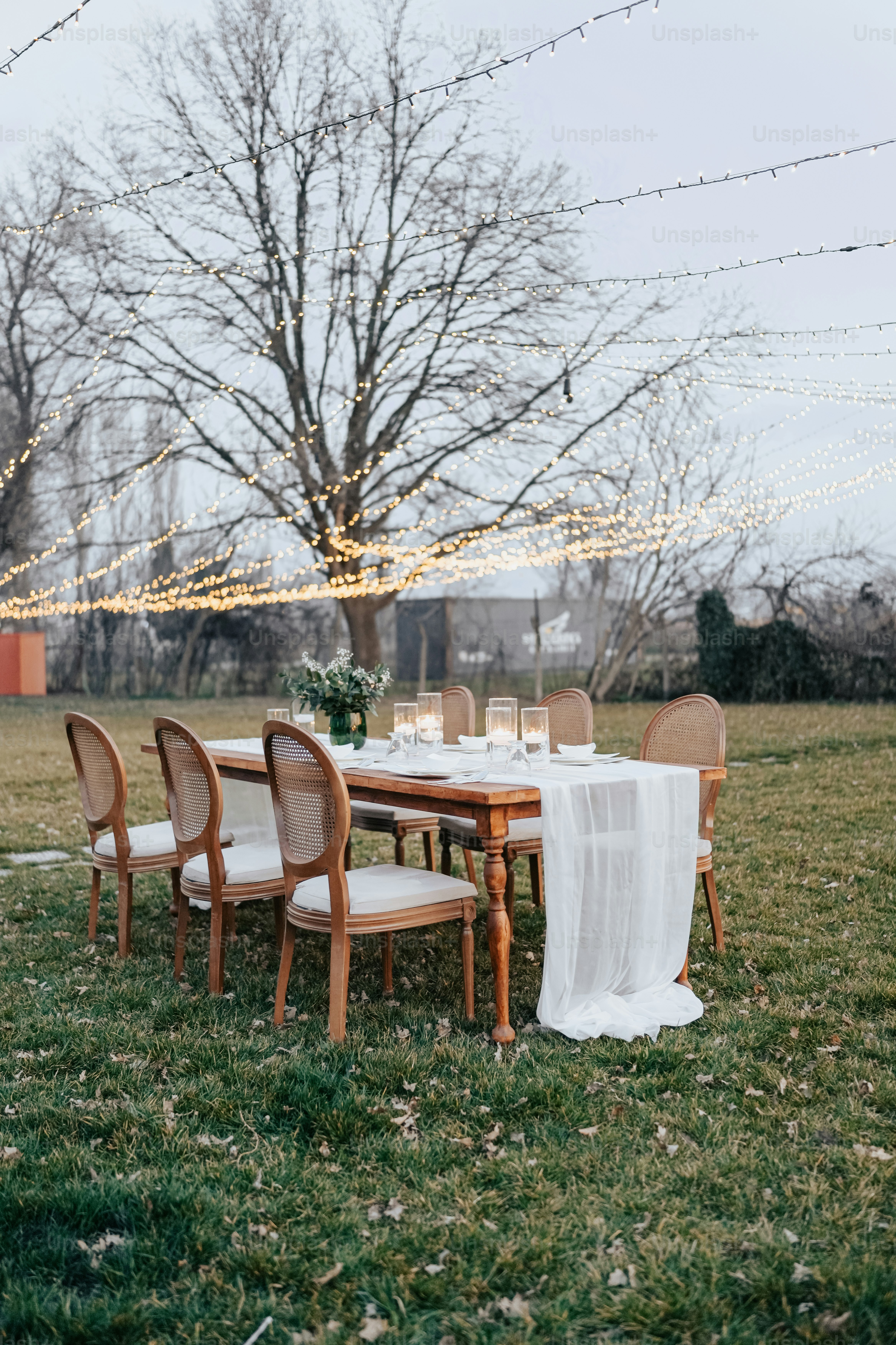 Outdoor dinner table from Unsplash