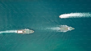 a couple of boats that are in the water