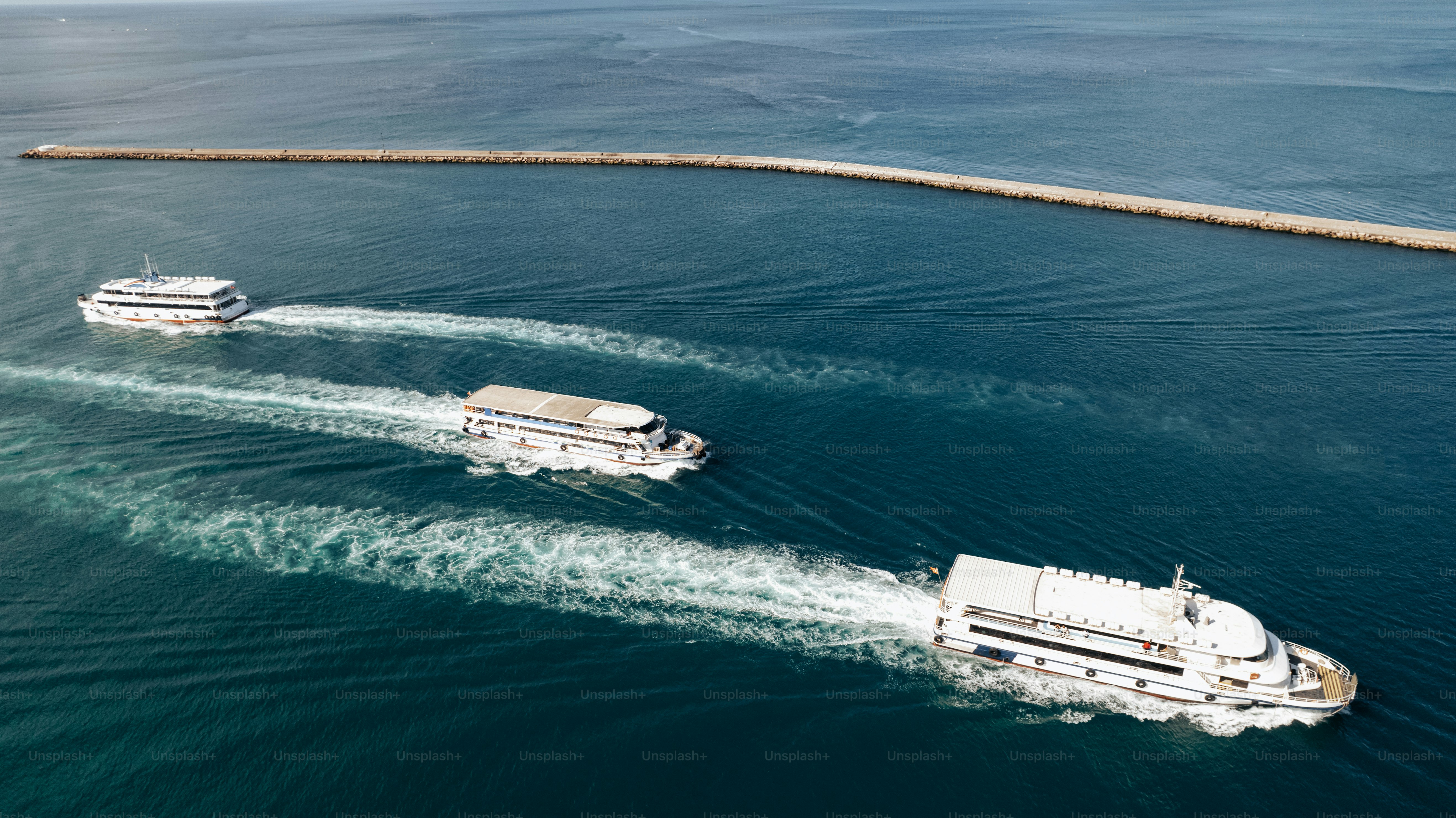 a couple of boats that are in the water