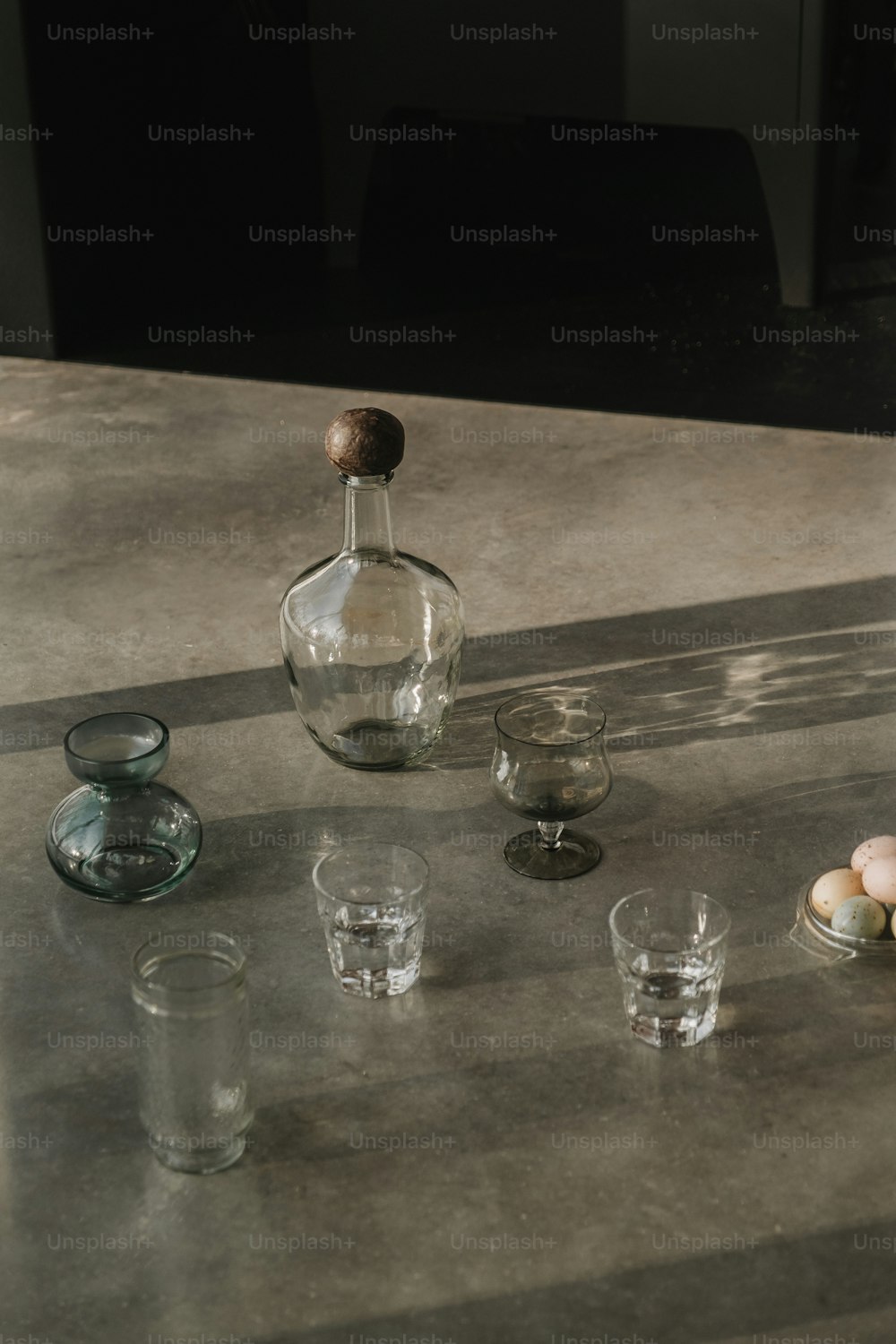 a bottle of wine sitting on top of a table