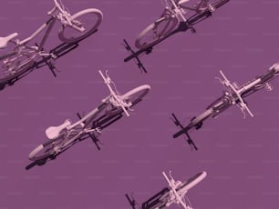 a close up of a purple background with a bike