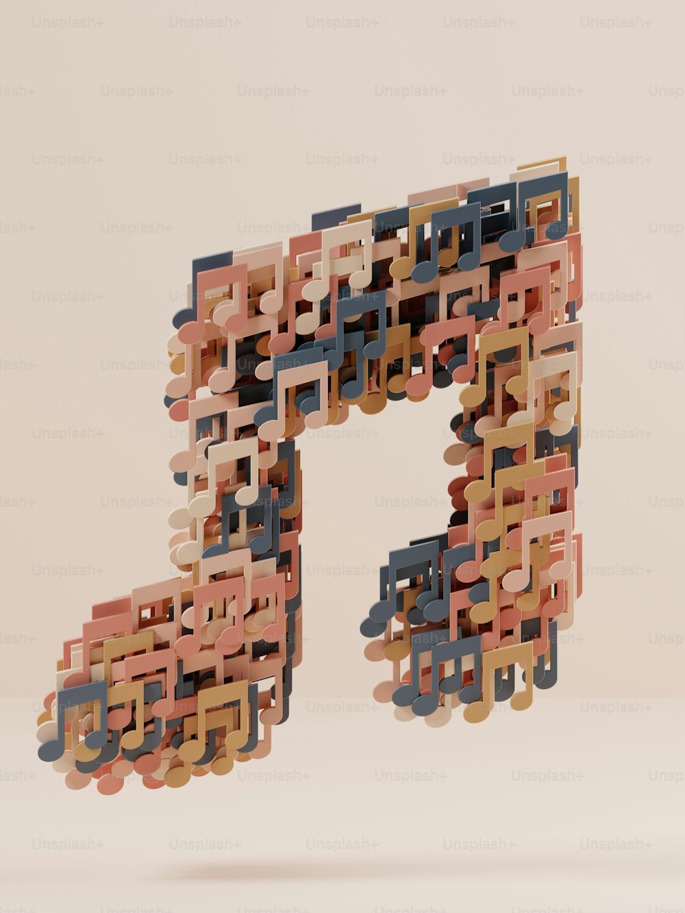 a large letter made out of small pieces of wood