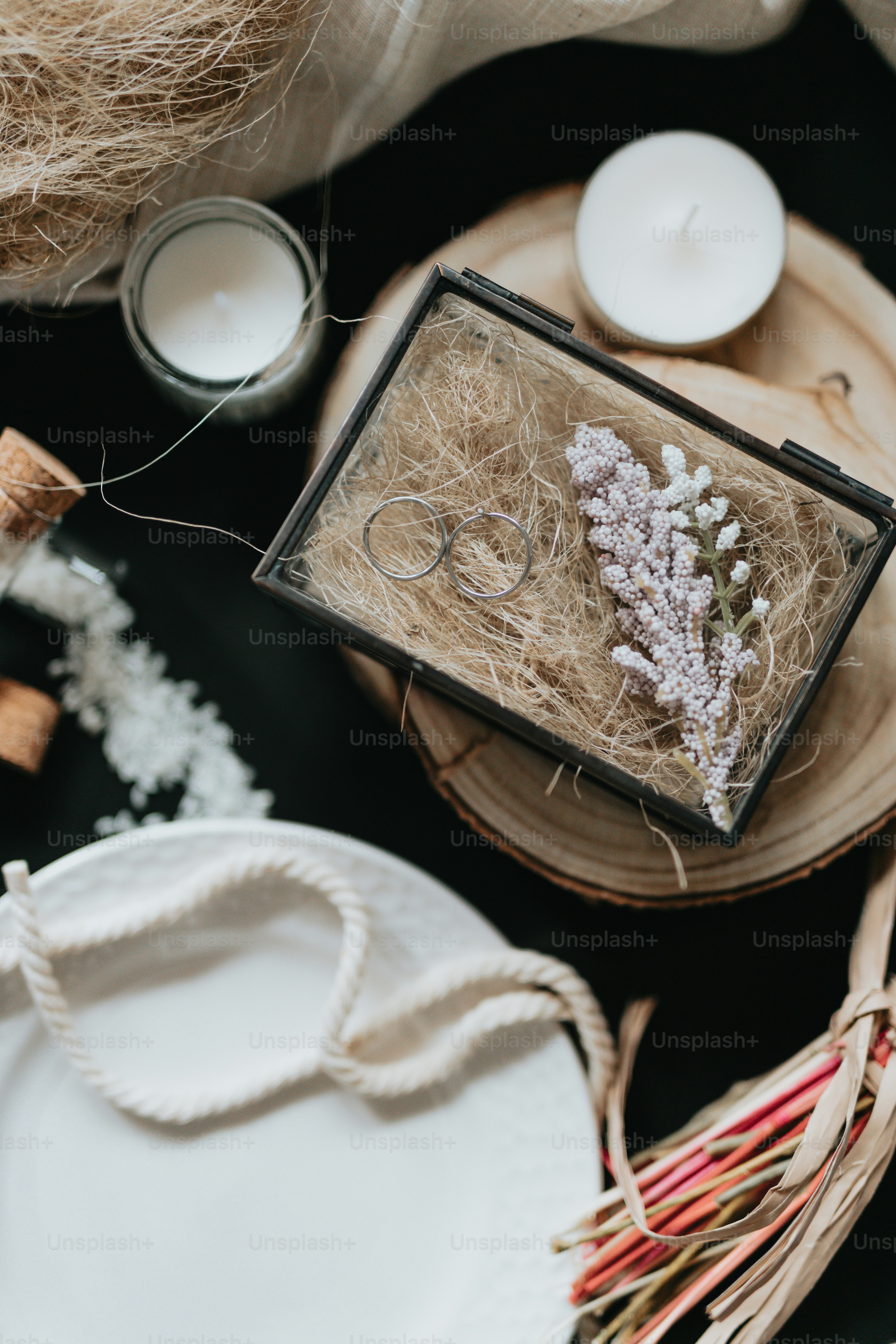 a close up of a plate with flowers on it