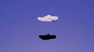 um par de nuvens flutuando no céu