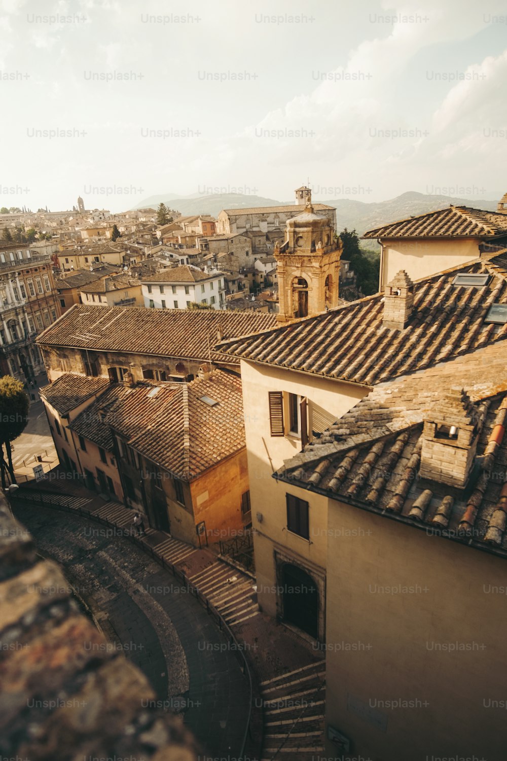 a view of a city from a high point of view