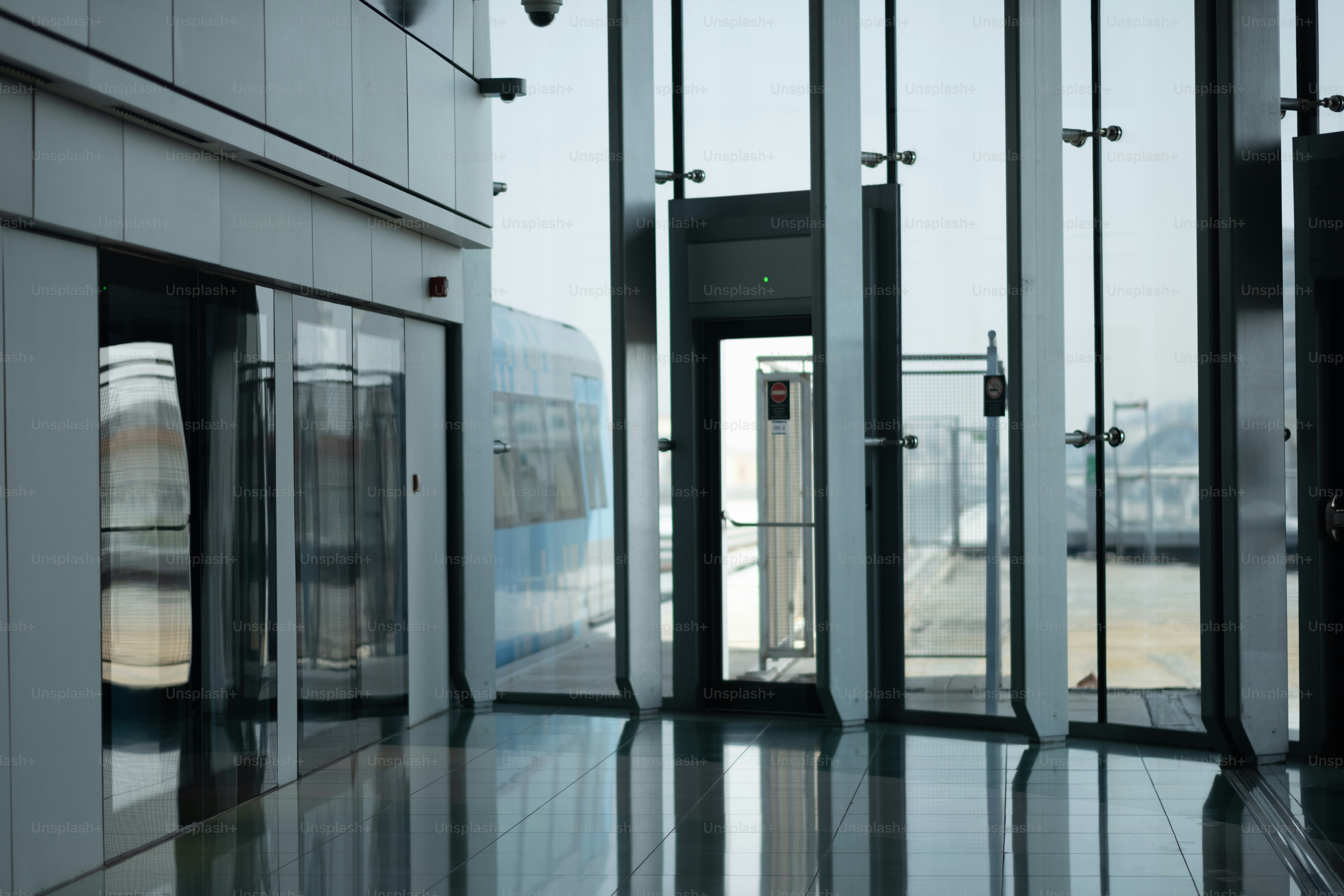 A waiting area at the platform of a metro station.