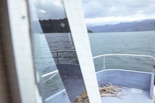 a view of a body of water from a boat