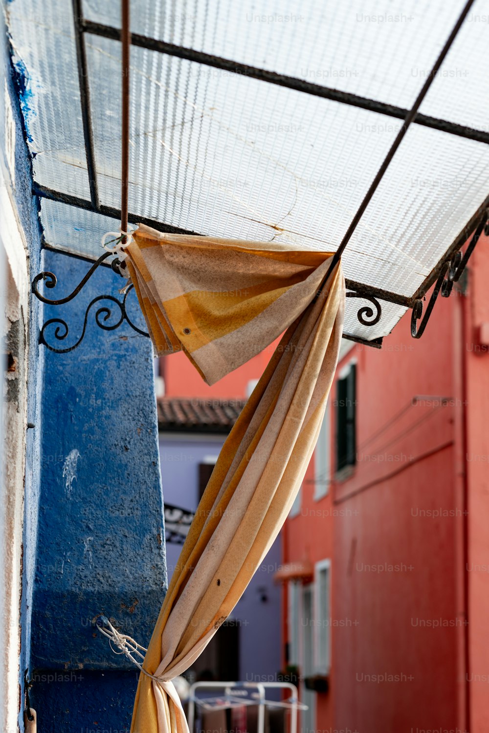 a view of a street with a building in the background