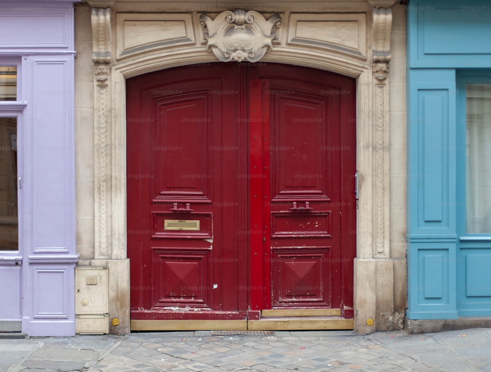 a couple of doors that are next to each other