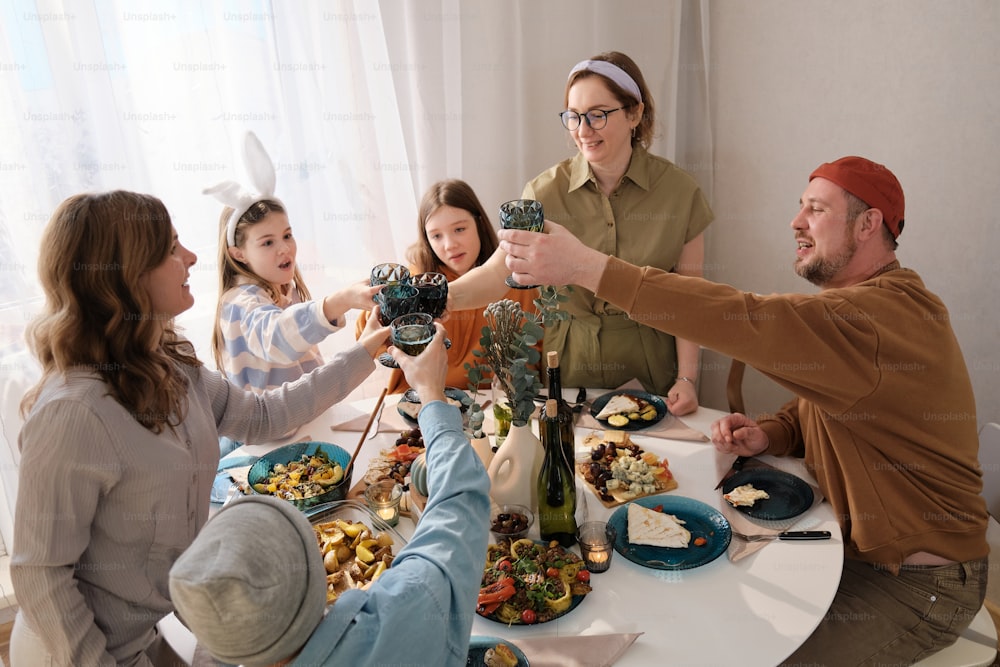 a group of people that are sitting around a table