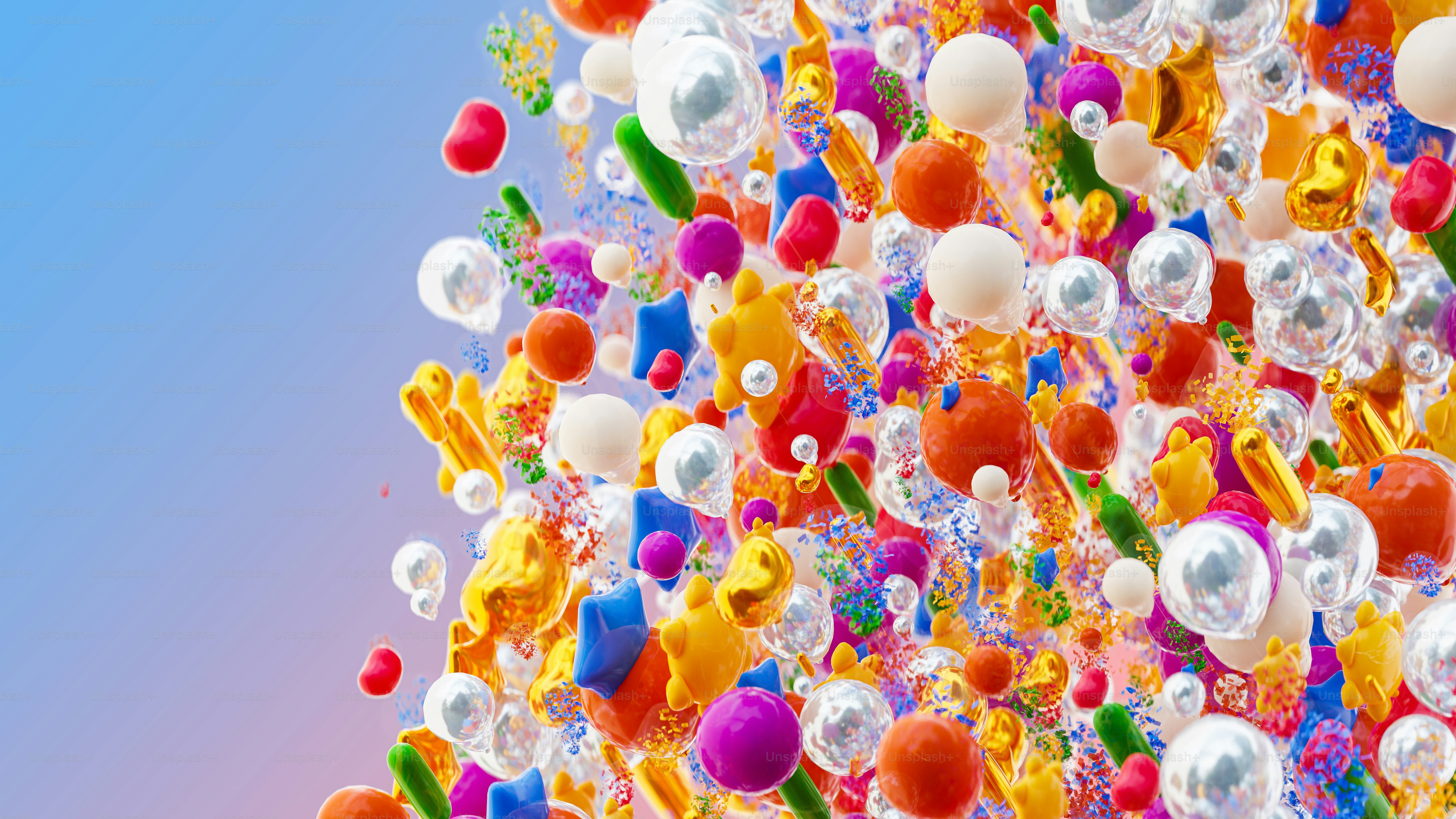 A bunch of balloons floating in the air photo – Birthday Image on Unsplash