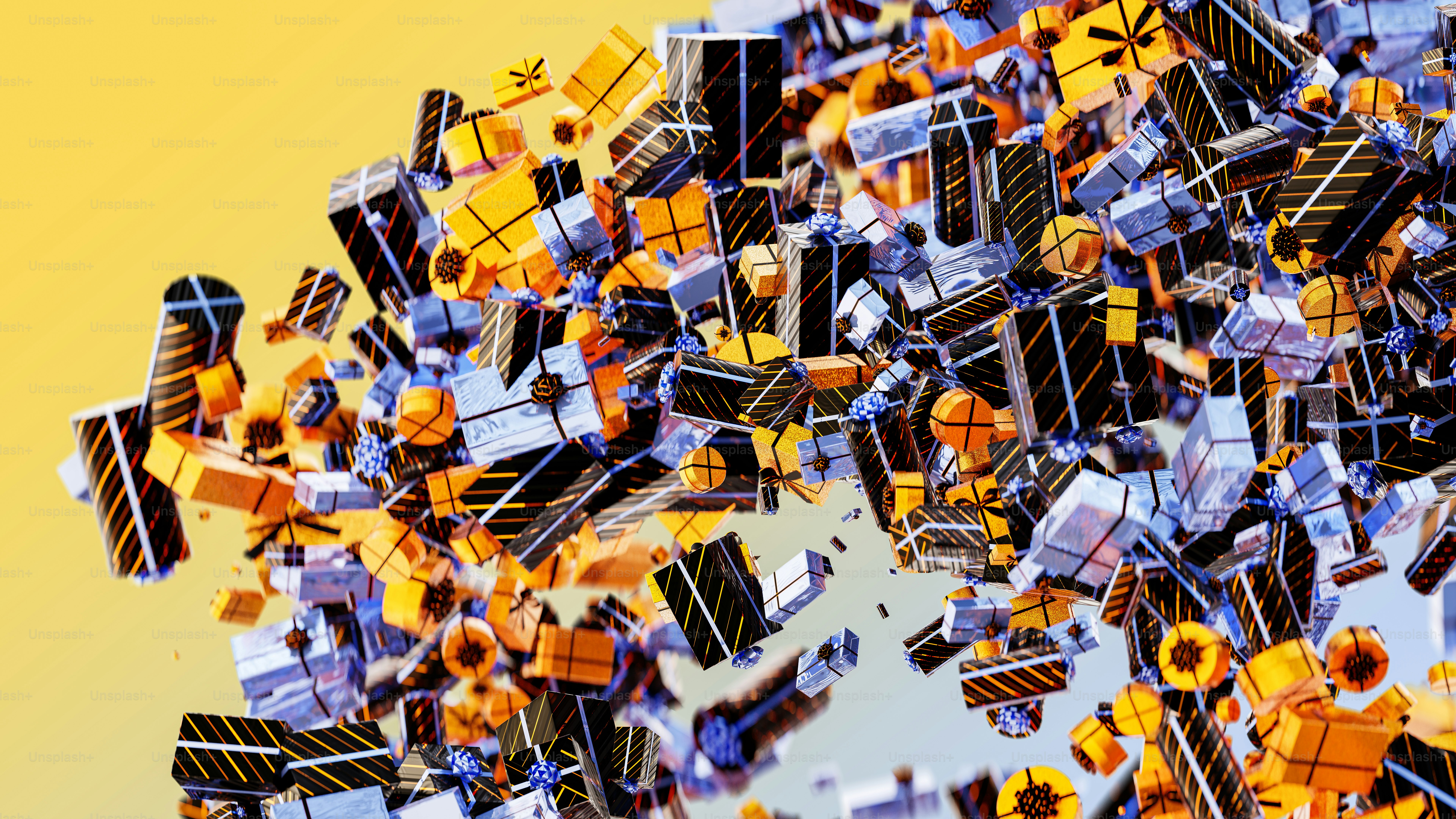 A bunch of cubes that are in the air photo – Desktop wallpaper Image on ...