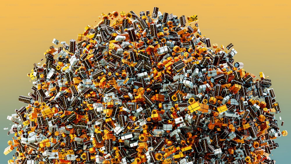 Una gran pila de bloques de Lego surtidos