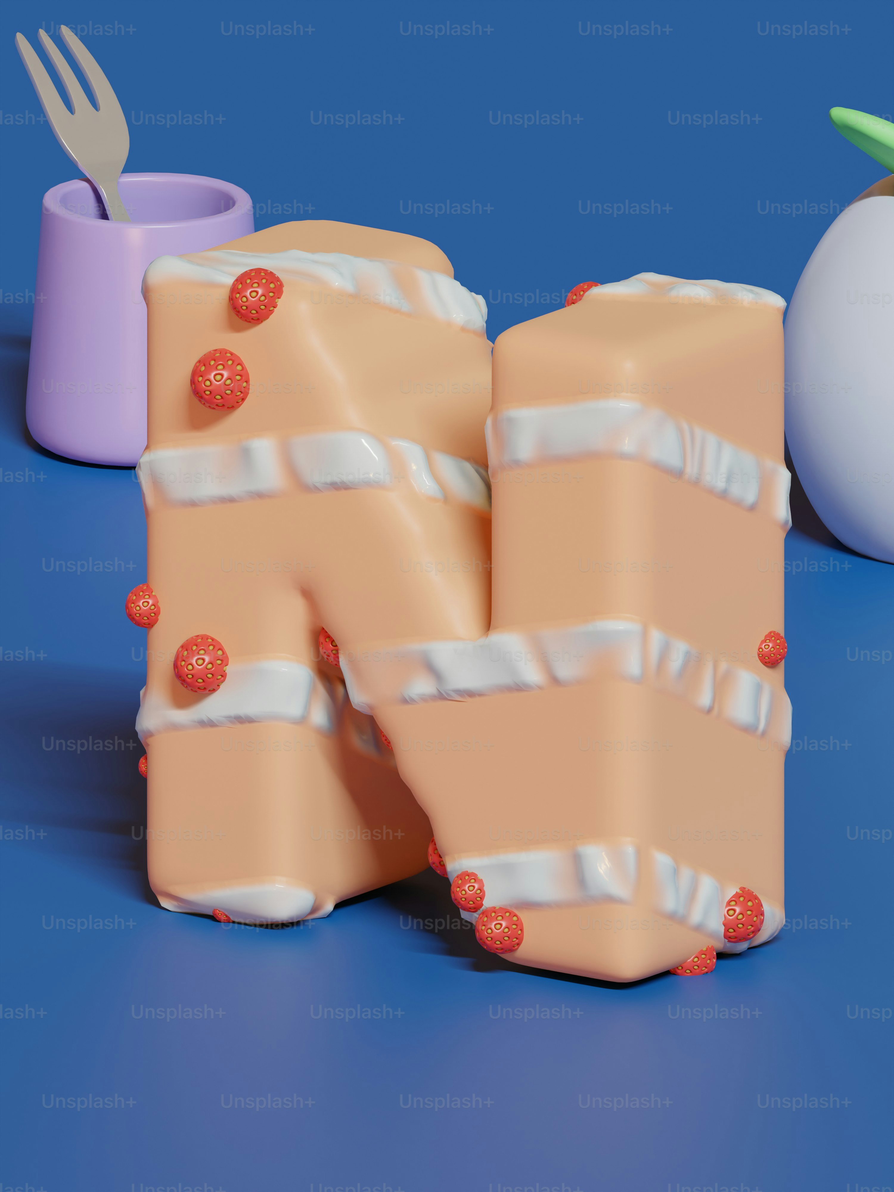 a couple of pieces of cake sitting on top of a table