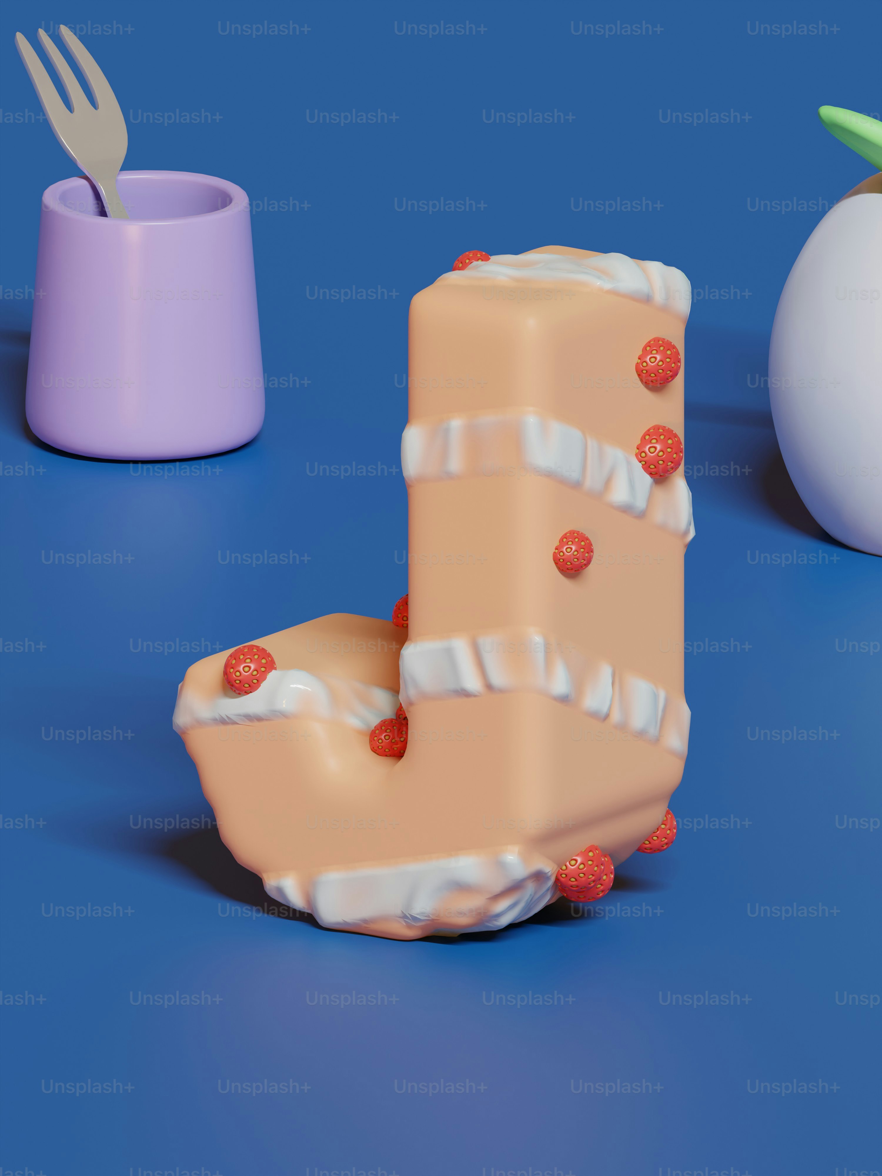 a plastic object with a fork sticking out of it