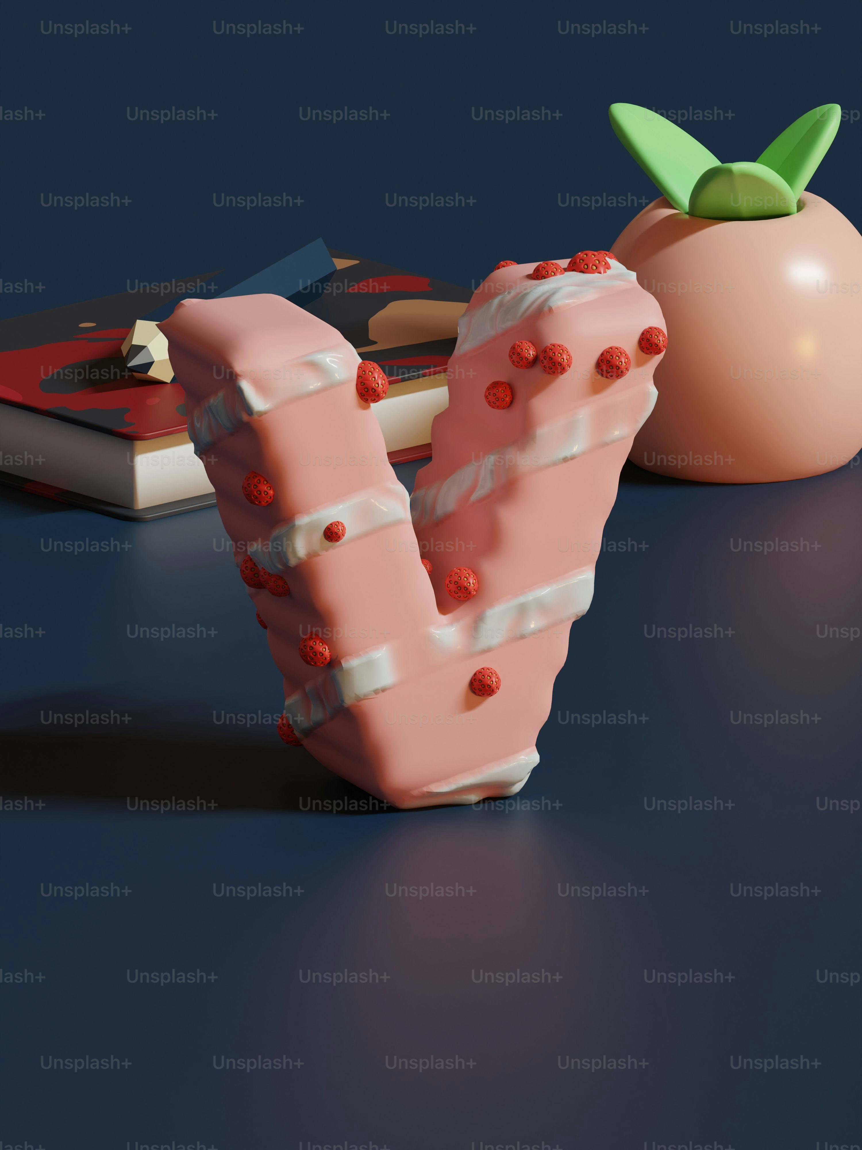 a couple of pieces of food sitting on top of a table