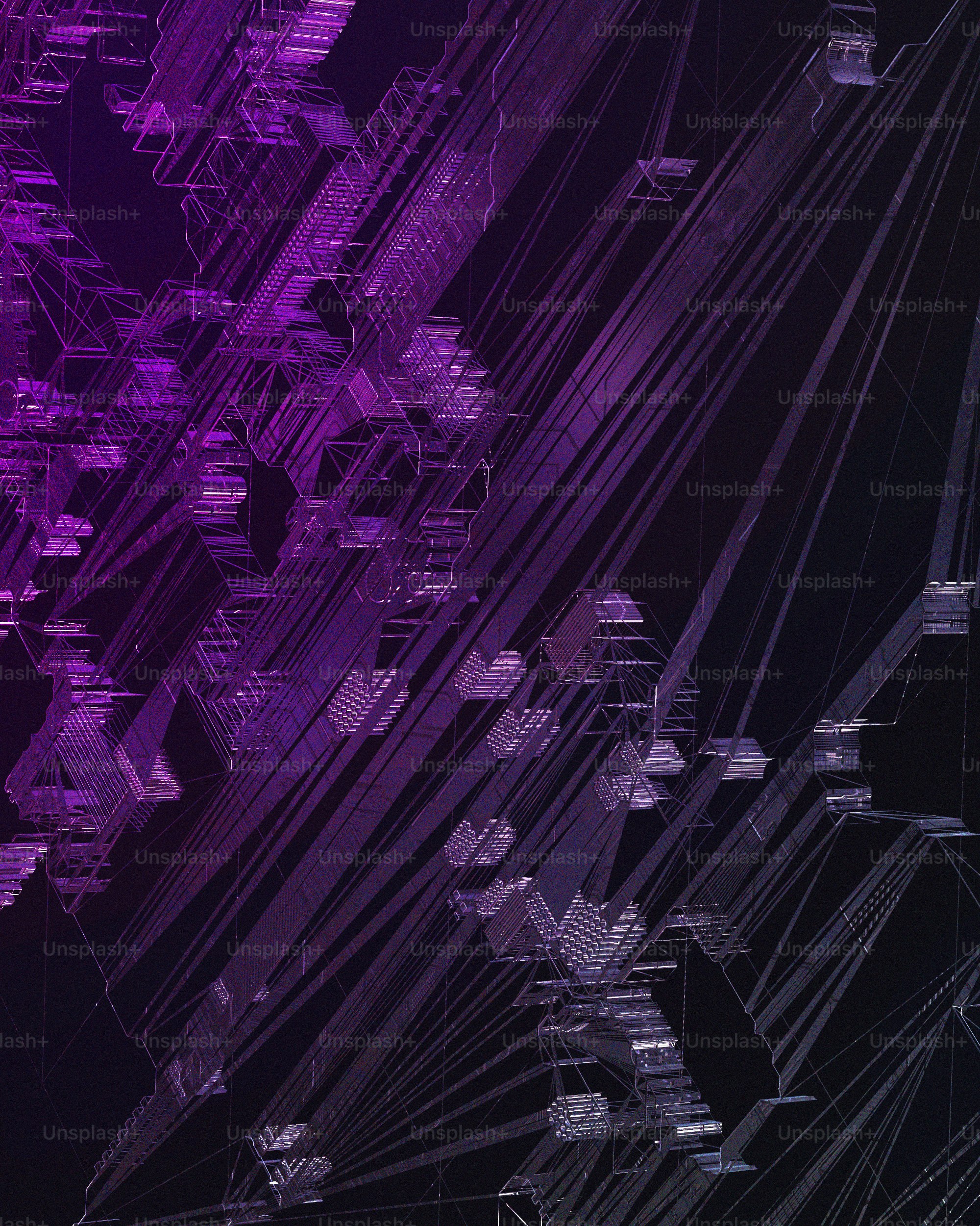 A purple abstract background with lines and dots photo – Purple Image ...
