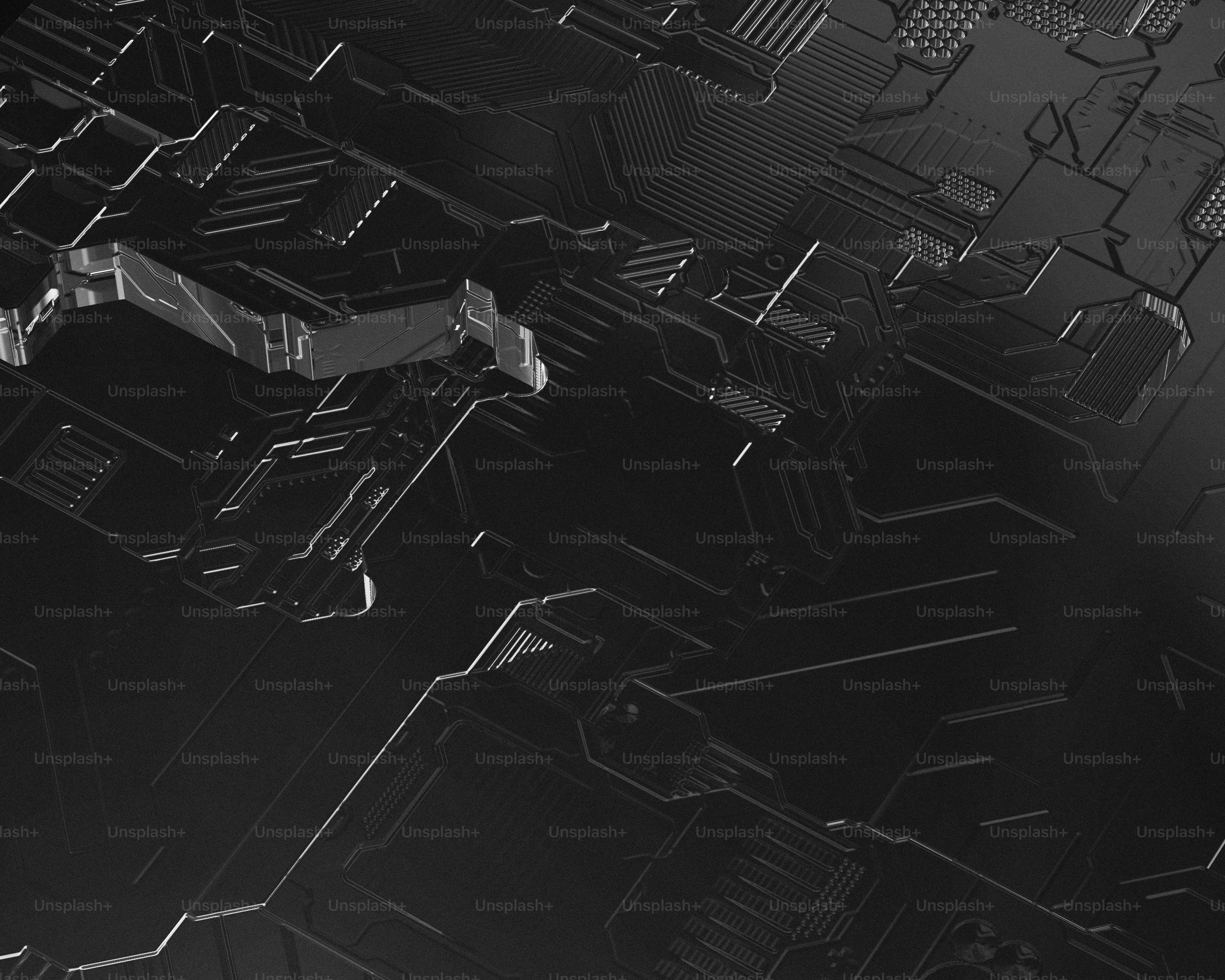 uma foto em preto e branco de um processador de computador